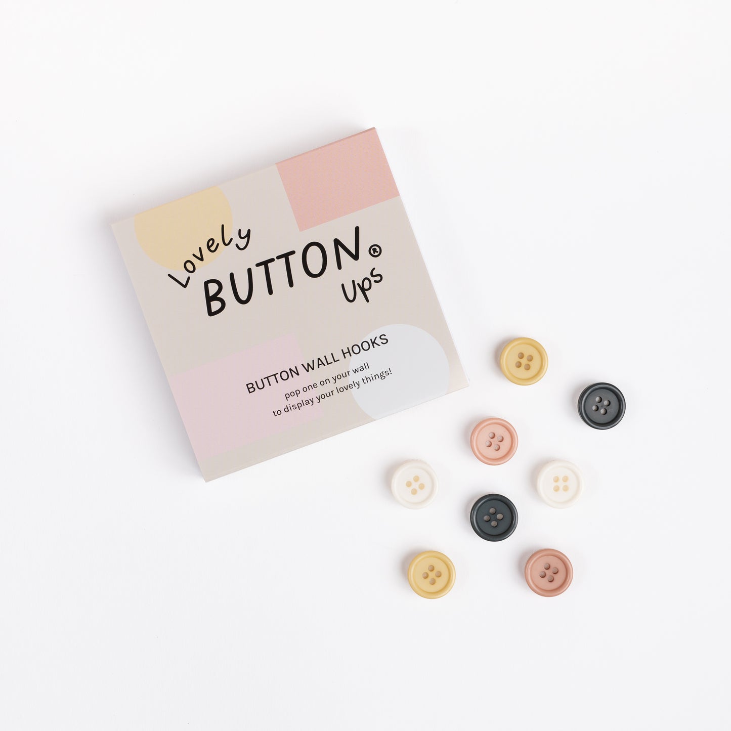 LOVELY BUTTON UPS ® Button Wall Hooks - Boho Collection #03