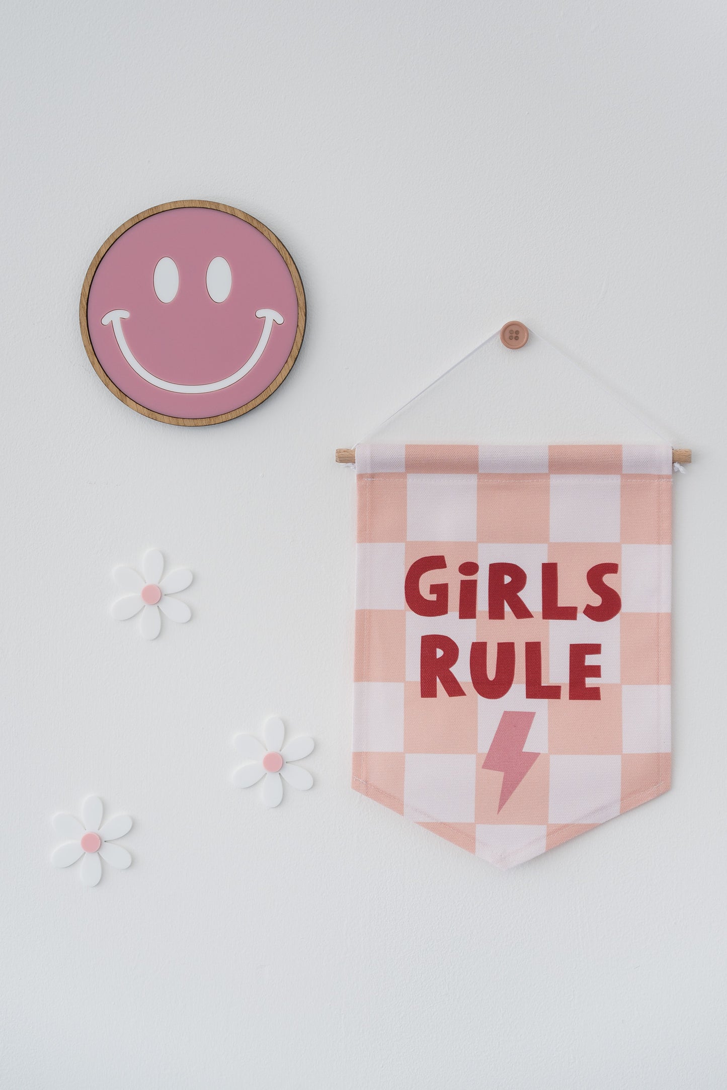LOVELY BUTTON UPS ® Button Wall Hooks - Boho Collection #01 TWO PACK