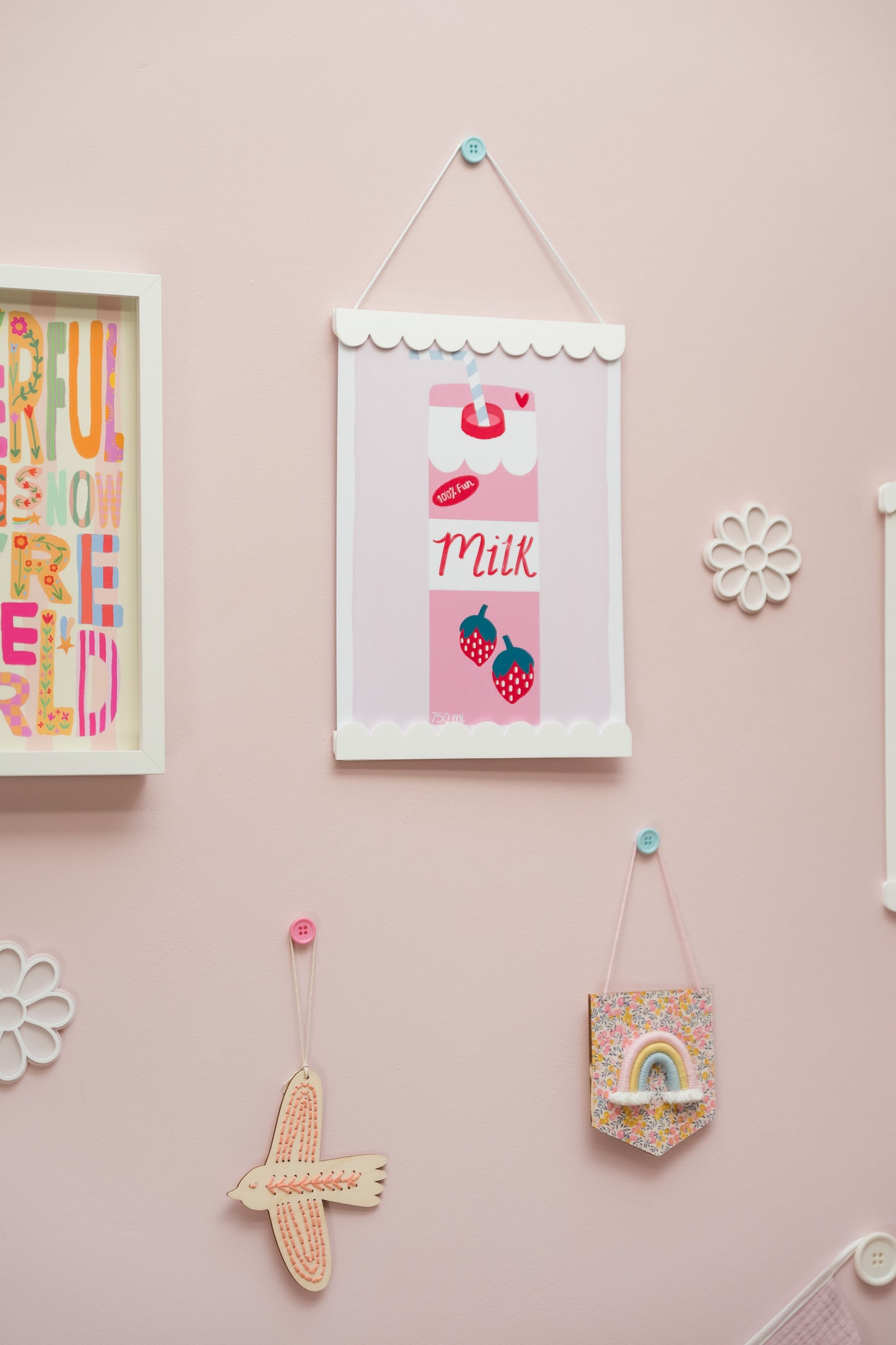 LOVELY BUTTON UPS ® Button Wall Hooks - Pastel Collection #02