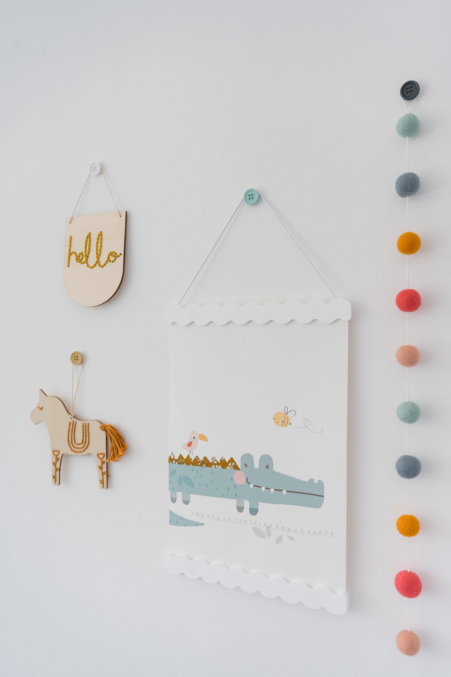 LOVELY BUTTON UPS ® Button Wall Hooks - Scandi Nordic Collection #02