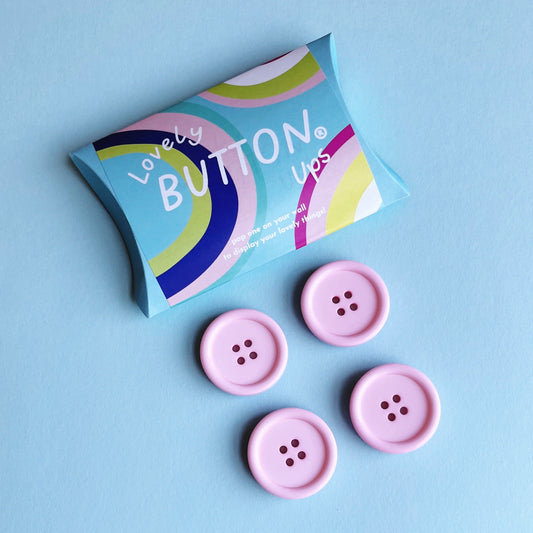 LOVELY BUTTON UPS®  Button Wall Dots - Kids Pastel Pink - CLEARANCE SALE