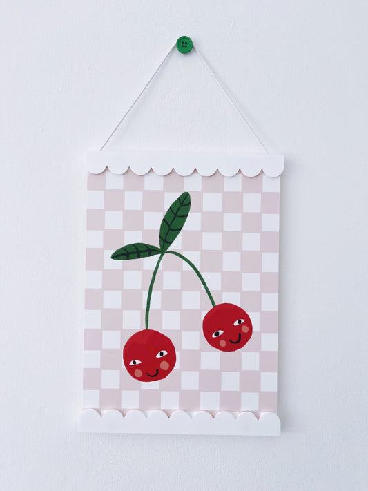 Kate Fox Design Cherry Art Print A4