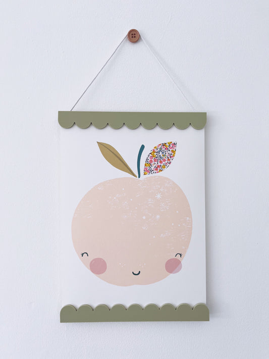Scalloped Magnetic Print Hanger Sea Green