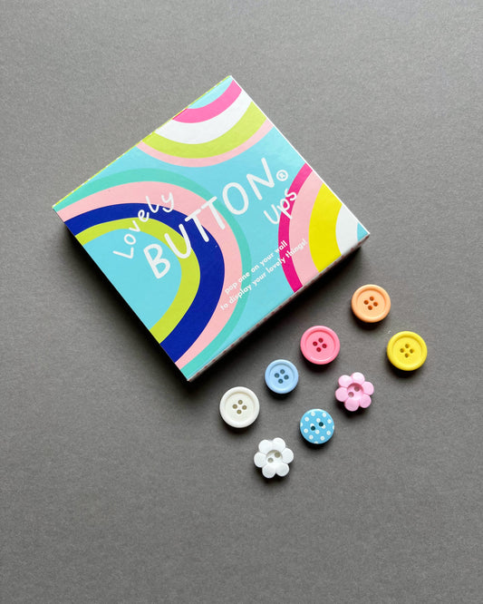 LOVELY BUTTON UPS ®  Button Wall Hooks - Pastel Kids Collection