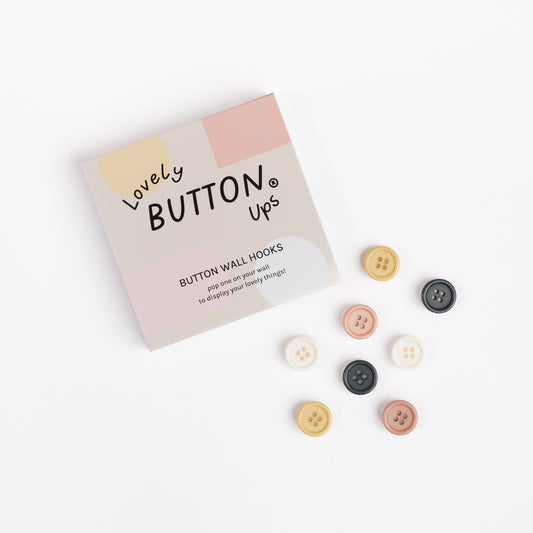 LOVELY BUTTON UPS ®  Button Wall Hooks - Boho Collection #03