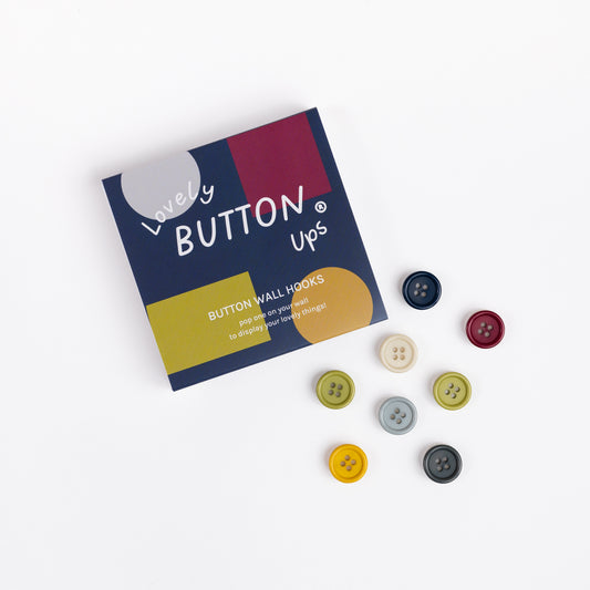 LOVELY BUTTON UPS ®  Button Wall Hooks - Mid Century Modern Collection #01