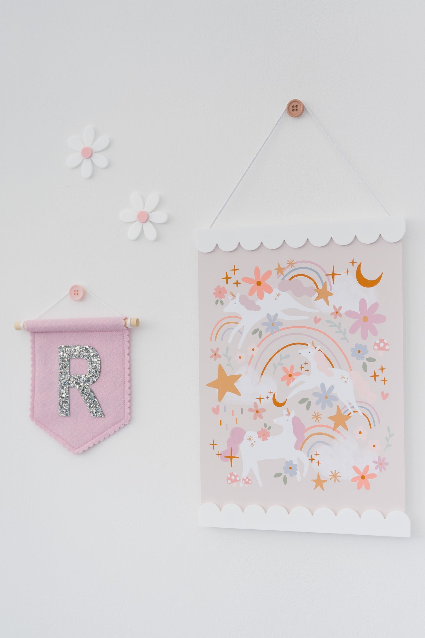 LOVELY BUTTON UPS ®  Button Wall Hooks - Boho Collection #01 TWO PACK