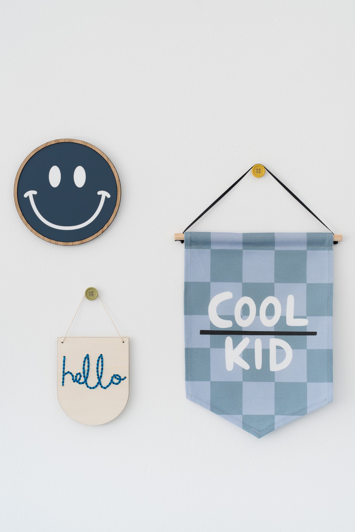 LOVELY BUTTON UPS ®  Button Wall Hooks - Mid Century Modern Collection #03