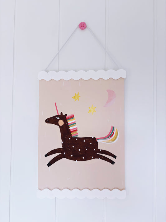 Lara and Kin Unicorn Art Print